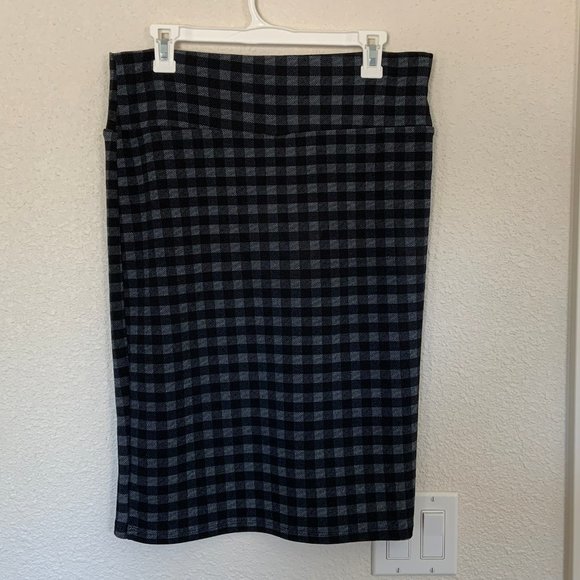 Large LuLaRoe Houndstooth Skirt - Picture 1 of 3